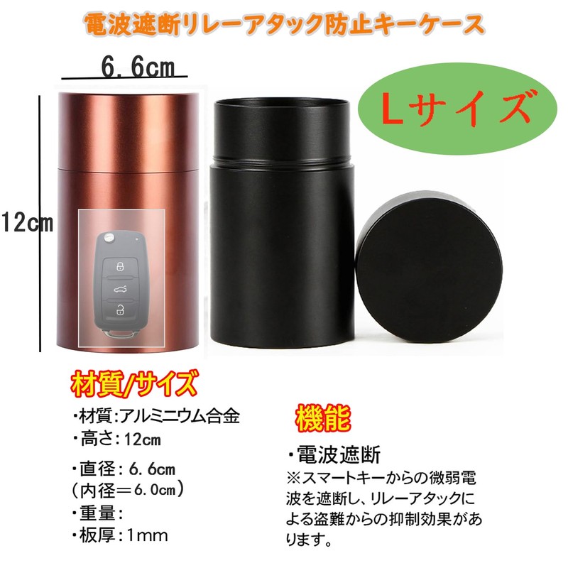 MOICUU [L Size] Relay Attack Prevention Key Case, Radio Wave
