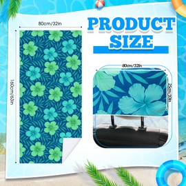 Hahafelt 2 Pack Car Seat Towel Covers with Storage Bag Seat Post Workout Sweat Washable Cover Non Slip for Car Towel for Dog Pet Workout Outdoor Sport Activities(Floral Hibiscus)