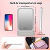 Espejo luz LED Maquillaje HD,Espejo portátil,Espejo de Maquillaje de Viaje