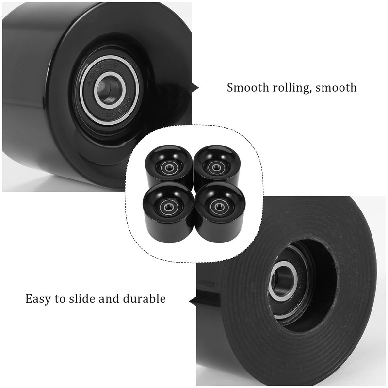 Giilayky Pack of 4 60 mm Skateboard Wheels + ABEC-9