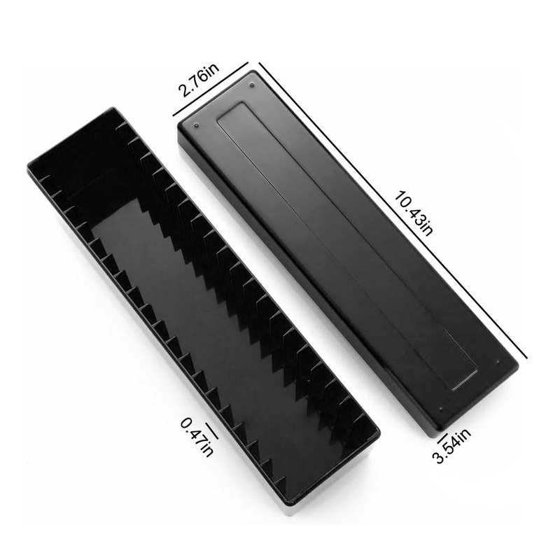 3 Pack Plastic Coin Slab Storage Boxes, Black Coin Slab