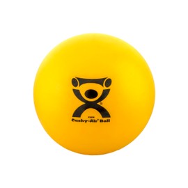 CanDo Cushy-Air Hand Ball for Rehabilitation, Exercises, Hand Therapy, Occupational Therapy, Hand Strengthening, Improve Motor Skills, Stress Relief, Yellow, 10" (25cm)