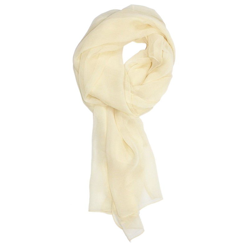 Ted and Jack - Solid Silk Lightweight Accent Scarf (Ivory)