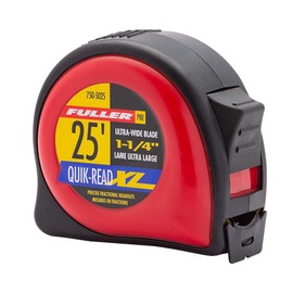 Fuller Tool 750-5025 25 Feet Heavy Duty XL Tape Measure, Retractable Measuring Metric Tape