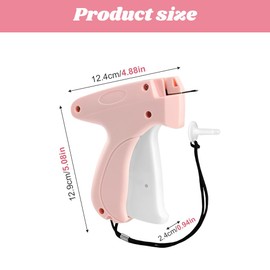 Stitch Gun for Clothes,Handheld Stitch Tag Gun Quick Clothing Fixer,Tagging Gun,Mini Stitches Machine Micro StitchGun with 5 Needle,1000 Black Fasteners & 1000 White Fasteners(Pink)
