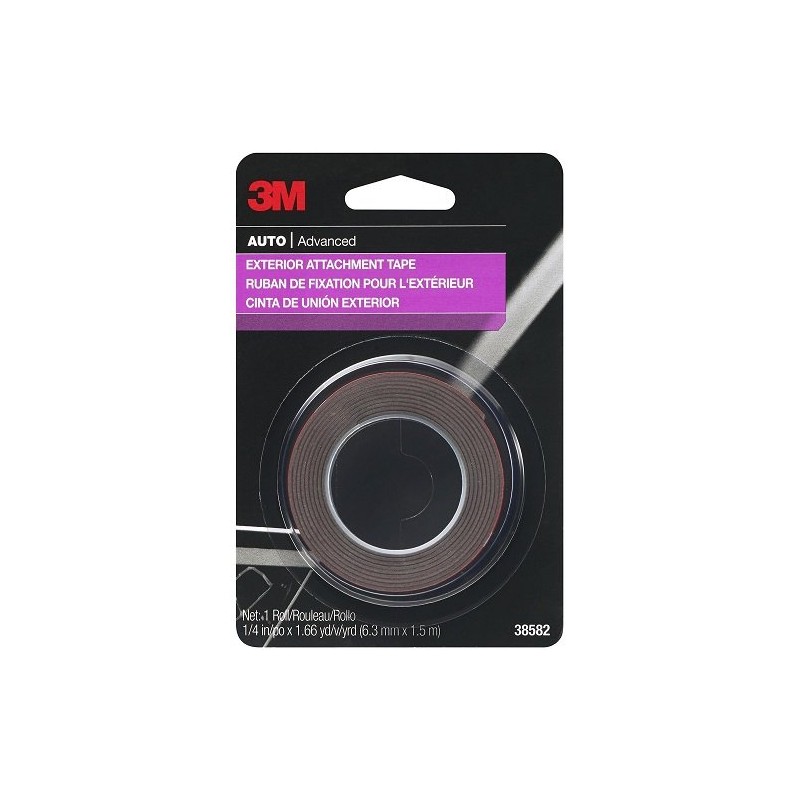 3M 3M Auto Exterior Attachment Tape, 38582, 1/4 in x