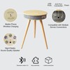 Louis Donné Smart End Table with Bluetooth Speakers, Round Side