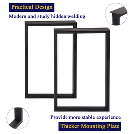 Metal Table Legs Heavy Duty Metal Desk Legs 28 Inch Height Industrial Black Table Legs,Dining Table Legs,Modern Table Legs