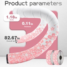 Handlebar tape, bicycle handlebar tapes, grip tape for road bike, bicycle handlebar tape for MTB road bike, including end caps and band, wear-resistant, sweat-proof, non-slip and easy to assemble