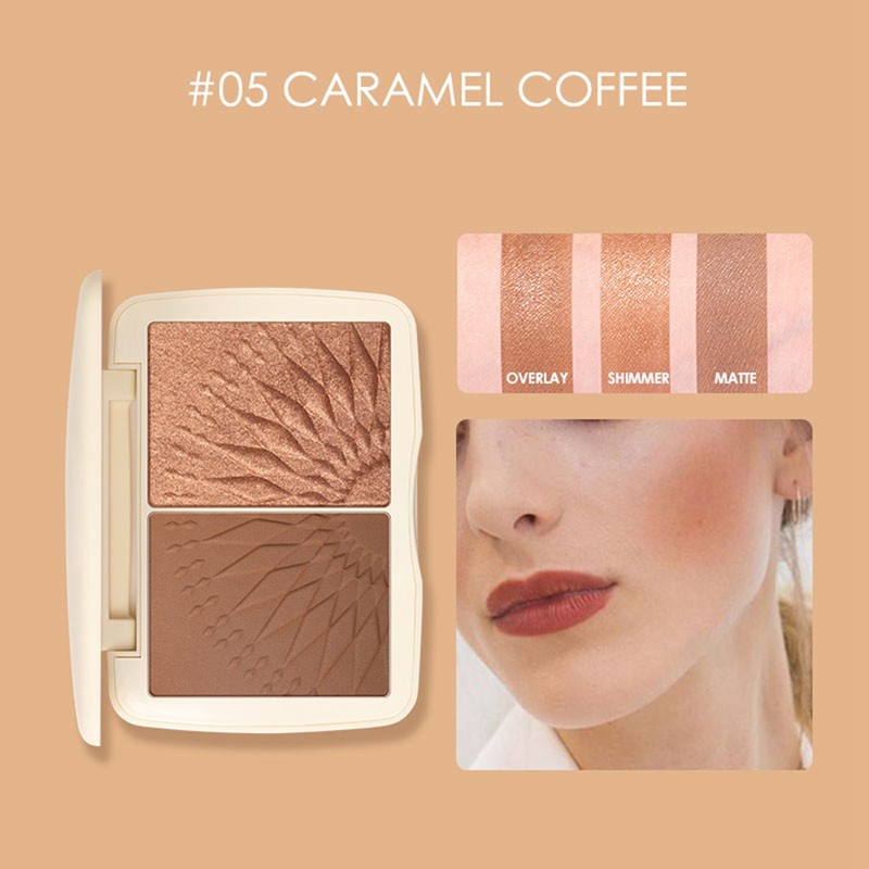 Face Blusher Matte Waterproof Long Lasting Blush Shading Powder Makeup(#5