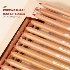 Espoce 에스포체 립 라이너 세트 12Pcs 퓨어 내추럴 오크 브라운 핑크 레드 시리즈 매끄럽고 색소가 풍부한 Esfolio Lip Liner Set 12Pcs Pure Natural Oak Brown Pink Red Series Smooth and Pigment-Rich [Lip Liner Set 01]