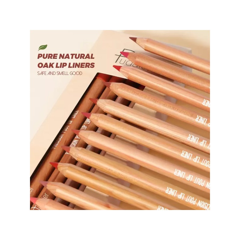 Espoce 에스포체 립 라이너 세트 12Pcs 퓨어 내추럴 오크 브라운
