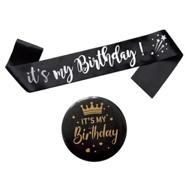 VEHYEGOI 1Pc Birthday Straps And 1Pc Birthday Badges, Birthday Party Straps And Badges, Party Clothing Accessories, Party Supplies