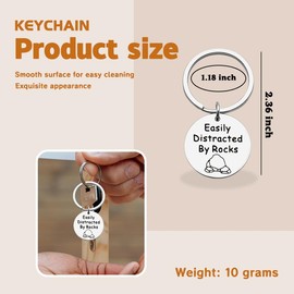 Geology Funny Gift for Son Daughter Birthday Gifts for Men Rock Keychain Gift for Sister Brother Rock Gifts for Women Girlfriend Geologist Retirement Gifts for Rock Collectors Bestie Friend Dad