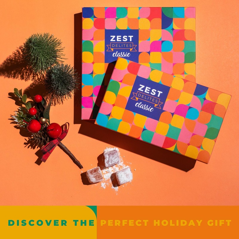 Turkish Delights Candy by Zest Delites, Assorted Flavored Turkish Delight
