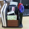 Coideal Wooden Large Spinning Remote Controls Holder Caddy for Table,