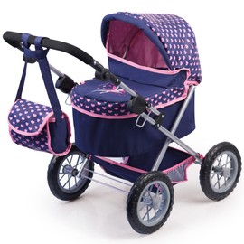 Bayer Design Baby Doll Trendy Pram Blue, Pink