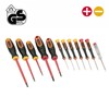 TACTIX VDE Screwdriver Set 12-Piece Cross & Slotted Precision GS