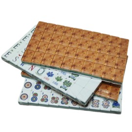 Portable Custom Size Color Mahjong Acrylic Build for Mahjong Wear Resistant Luxury American Majiang GameColor: tree grain