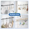 Titanker Shower Curtain Rings Hooks, Rust-Resistant Metal Shower Curtain Hooks