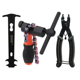 Bike Chain Breaker Tool Set, Bike Breaker Main Chain Pliers Chain Checker Wear Indicator for 1-12 Speed Road MTB Bikes (Chain Breaker Set)