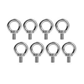 Eye Bolts, Set of 8, M6 Bolts, Eye Bolts, Hanging, Fixing Assistance, Hardware, Stainless Steel, Earthquake Prevention, Furniture, Woodworking