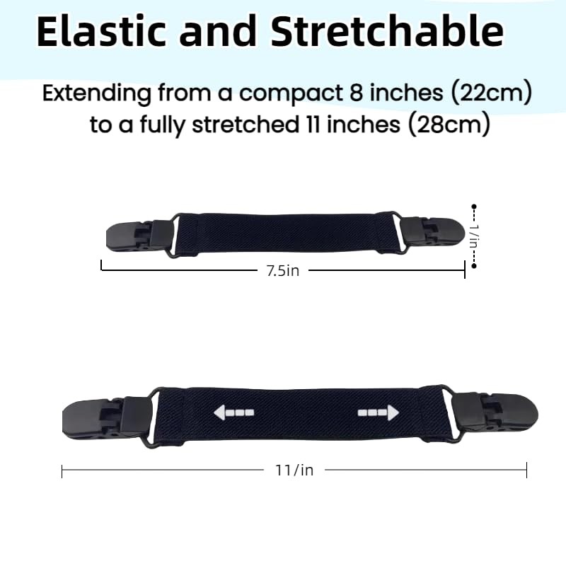 IMWECA 4 Packs Elastic Adjustable Stirrups Leg Straps Boot Straps