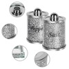 Crystal Salt and Pepper Shakers Set with Tray,Sparkly Crystal Crushed