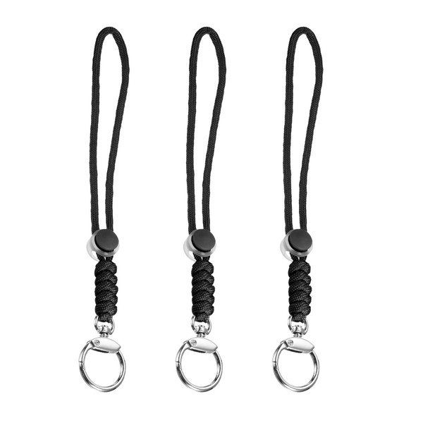 YOKIVE 3 Pack Paracord Lanyard with Clasp, Necklace Keychains Cord