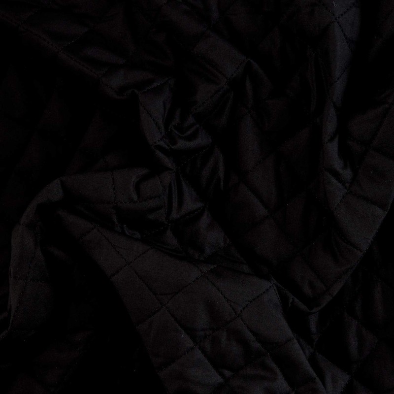 Double-Sided Quilted Broadcloth Black, Fabric by the Yard