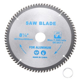 Kozelo Circular Saw Blade - [8-1/4 Inch x 80 Teeth x 30mm Arbor] Tungsten Carbide Tipped Table Miter Saw Blades with 30mm to 1 Inch 3/8 Inch | Silver