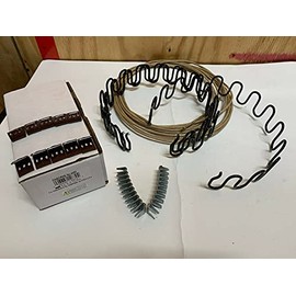 Galaxy Supply Inc. Zig Zag- Springs 9 Gauge 17" x 4 pcs,Plus Special Package 10 pcs 7 Holes Clip +20 pcs Stay Wire Clips + 10 feet of Springing Wire for All Upholstery Use