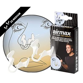 Airmax Nasal Dilator | Breathe Better with Airmax | Against Nasal Congestion - Sport Version - 2 Pack Medium, 6-Month Relief | Airmax is Used by Athletes to Improve Performance!