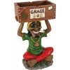 18" Rasta Jamaican Man Holding Open Storage Box Polyresin Ashtray