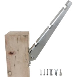 Yerdos Fence Extension Arm, Barbed Wire, Hot-Dip Galvanized Steel, Silver, Wall Mount, 2"W x 12"L x 1"H, Pack of 10