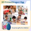 3D Printed Dragon,Dragon Eggs with Dragon Inside,12''Full Articulated Crystal Dragon,Dragon