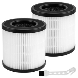 2 Pack PU-P05/AC201B Replacement Filter Compatible with FULMINARE PU-P05 Purifier and Purivortex AC201B Air Purifiers for Home Pets Dust
