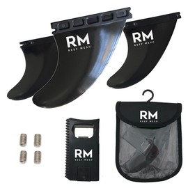 REEF MESH - Surfboard fins 3-Set Single Tab, Board fins, fins Single, Thruster fins Compatible with Future fins Systems, Soft Surfboard fins, surf fins, Surfboard fin, Surfing fins