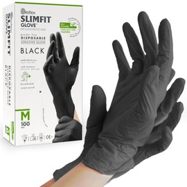 SLIMFIT GLOVE Disposable Black (Medium)