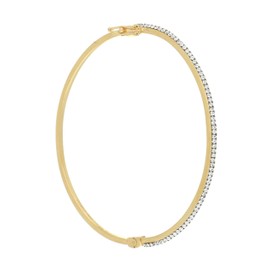 DelPia, 18kt Gold and 925 Sterling Silver Bracelet with Luminous Crystals (yellow gold with white stones)