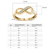 TJC Infinity Ring for Women In Gold Plated 925 Sterling