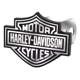 Plasticolor Molded Products Harley-Davidson Bar & Shield Black and White Auto Hitch Plug 2287