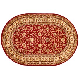Unique Loom Voyage Collection Traditional Oriental Classic Intricate Design Area Rug (4' 0 x 6' 0 Oval, Red/Gold)
