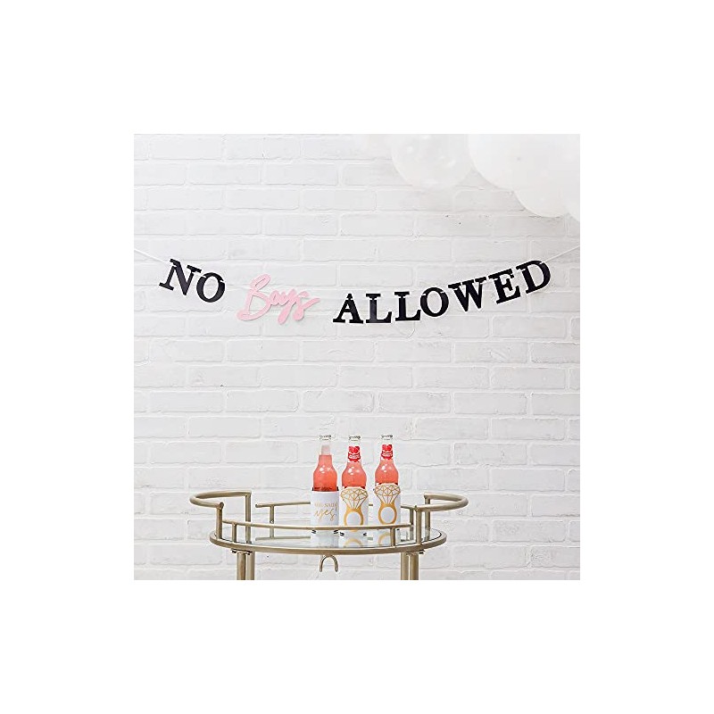 Weddingstar Paper Bachelorette Party Banner - No Boys Allowed