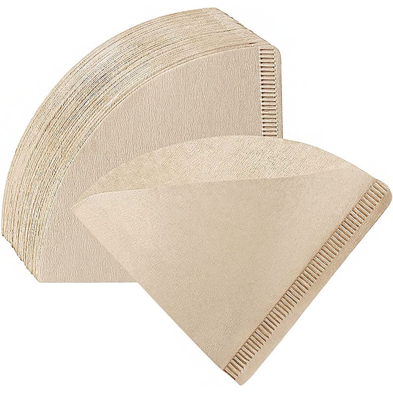 ANCLLO 100 Pieces Coffee Filter Paper, V02 Coffee Filters, Natural,