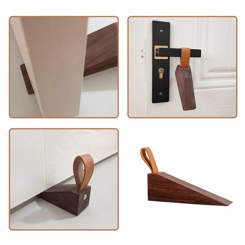 SuKeYuan 1 Pcs Door Stopper Non-Slip Wooden Door Wedge Wedges
