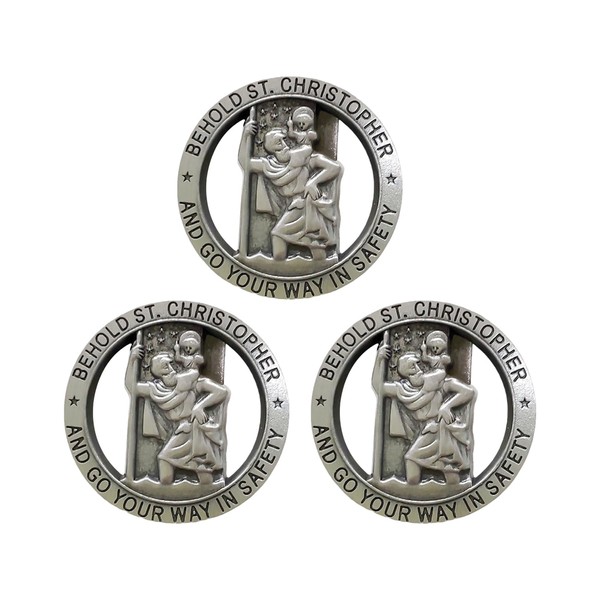Pack of 3 Metal Badge Clips, Car Visor Badge Clips,