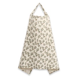 Nursing Cover for On the Go Muslin Cover for Breastfeeding Babies, Khaki Nursing Cover, 100% Cotton Nursing Scarf, Soft and Breathable Nursing Apron, Suitable Muslin Nursing Cover for On the Go