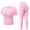 MAYROUND Workout Sets for Women 2 Piece Short Sleeve Tank