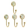 G Decor Mother of Pearl Patterned Gold Brass Coat Hook